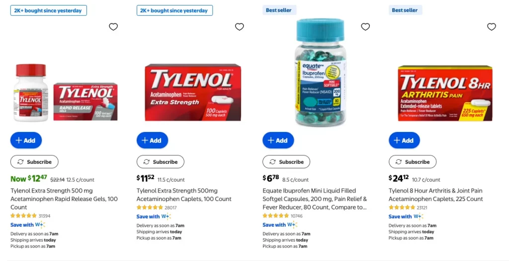 Walmart Best Selling Items6 Walmart best-selling items in the health & wellness category