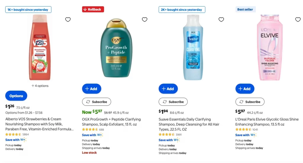 Walmart Best Selling Items8 Best selling walmart items on personal care categories