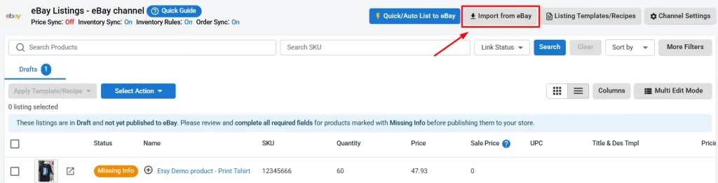 Import from eBay 1 1 Import from eBay