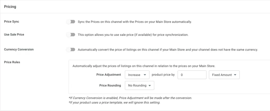 LitCommerce pricing sync