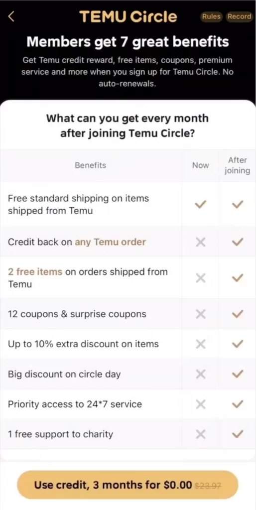 Temu Circle