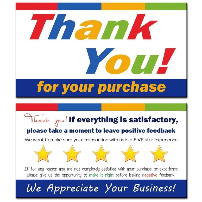 Thank-you card sample