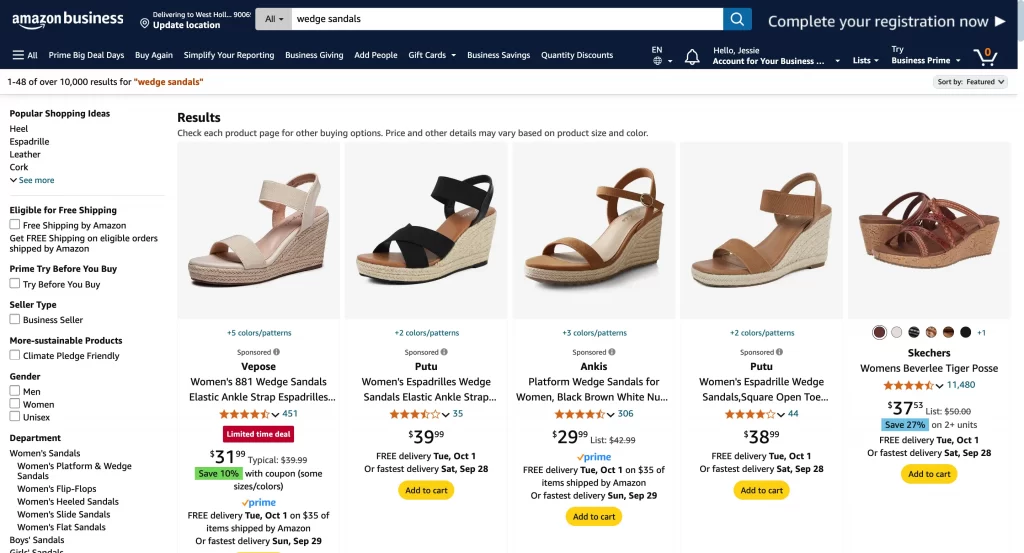 Wedge sandals are at least $29 on Amazon