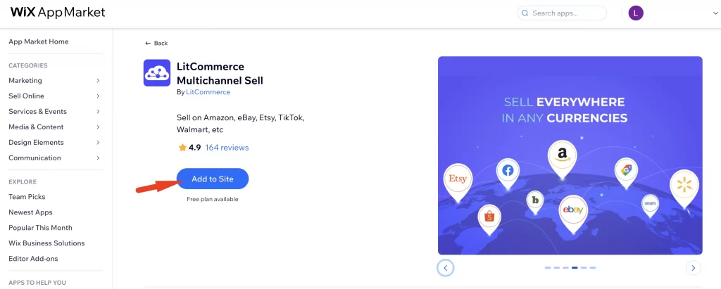Wix eBay integration 1