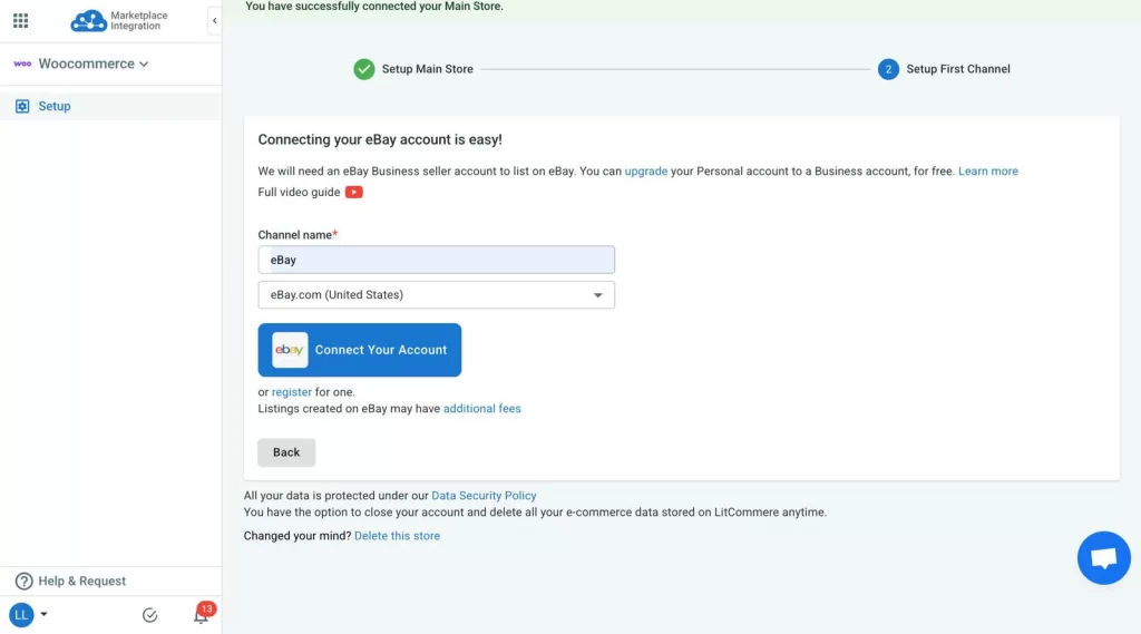 connect to ebay account 1 connect to ebay account