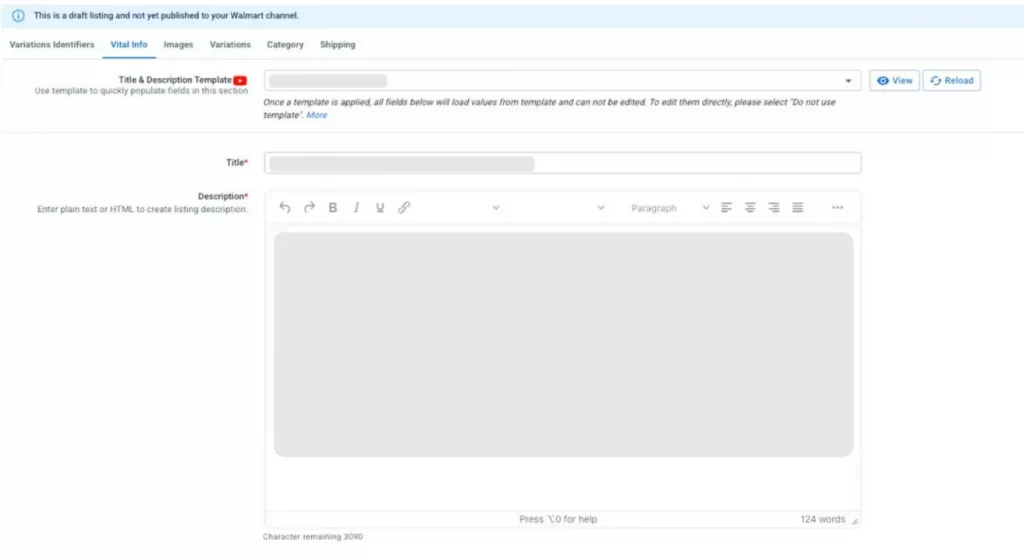 edit each walmart listing edit each walmart listing