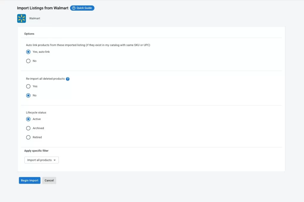 import from walmart settings import from walmart settings