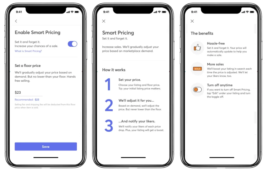 mercari smart pricing feature