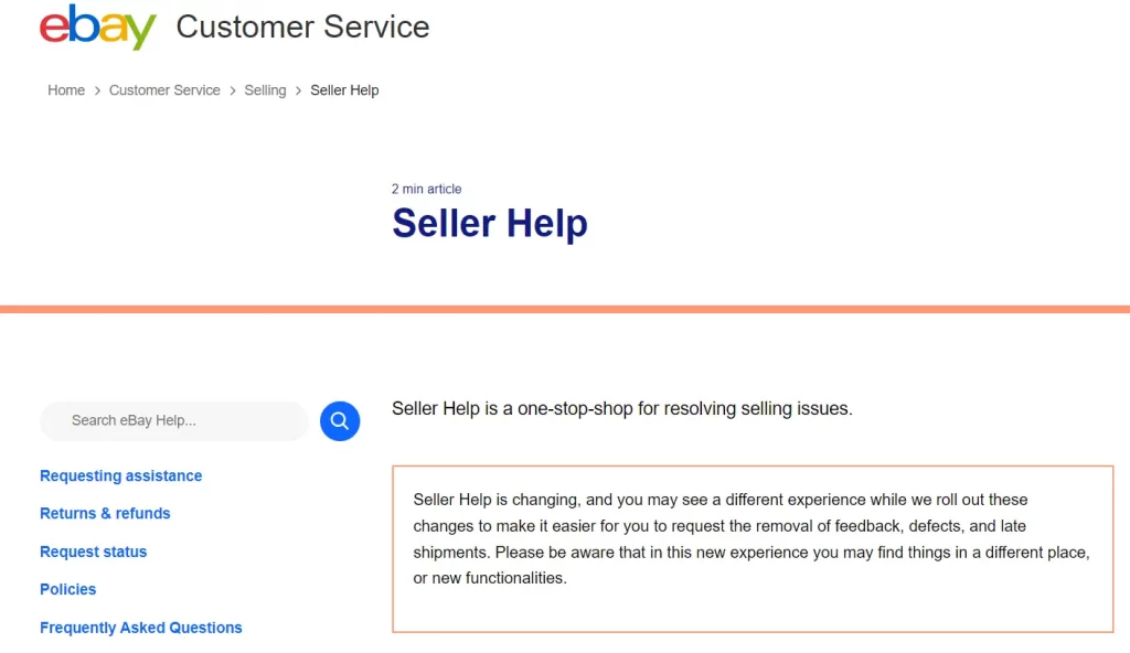 ebay seller support