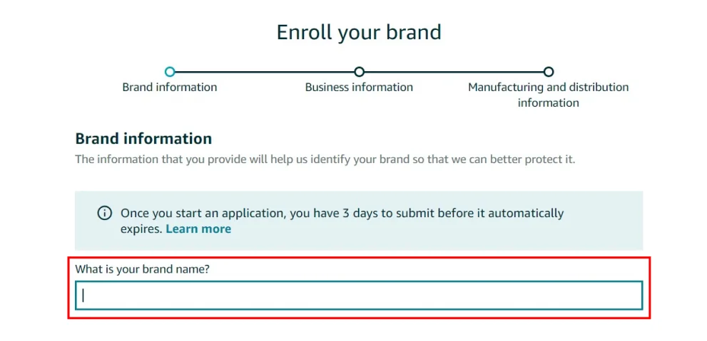 Amazon A Content3 Verify your brand registry enrollment