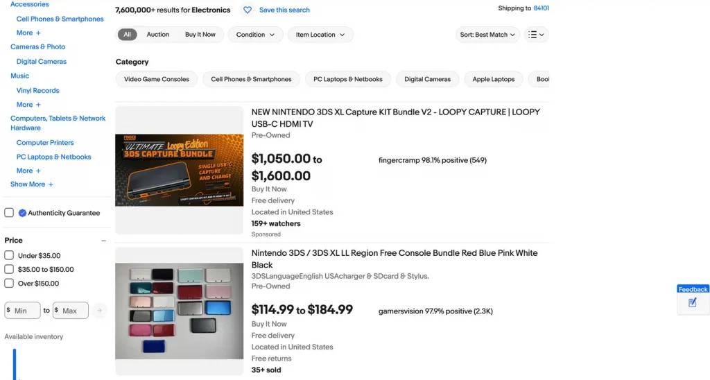 Best selling items on eBay: Electronisc