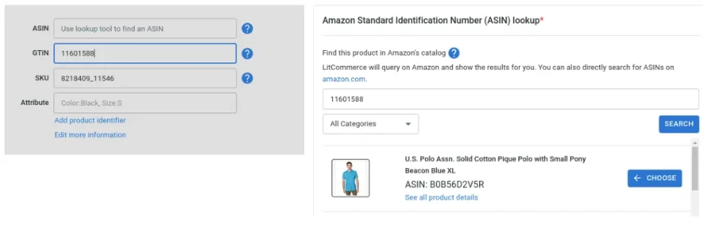 Submit your products with the GTIN on Amazon 