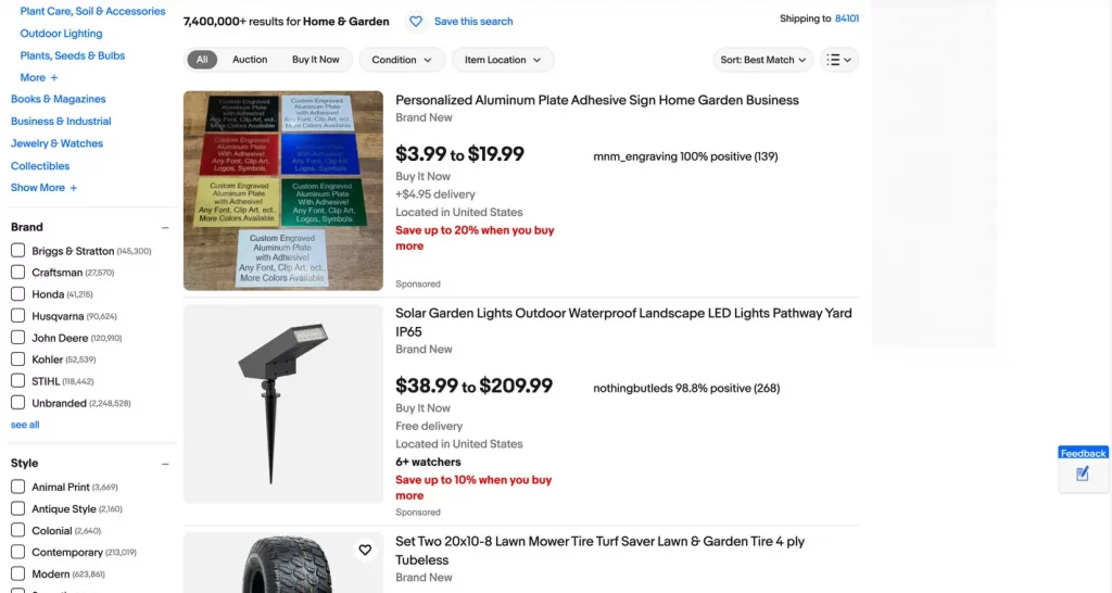 Best selling items on eBay: Home & Garden