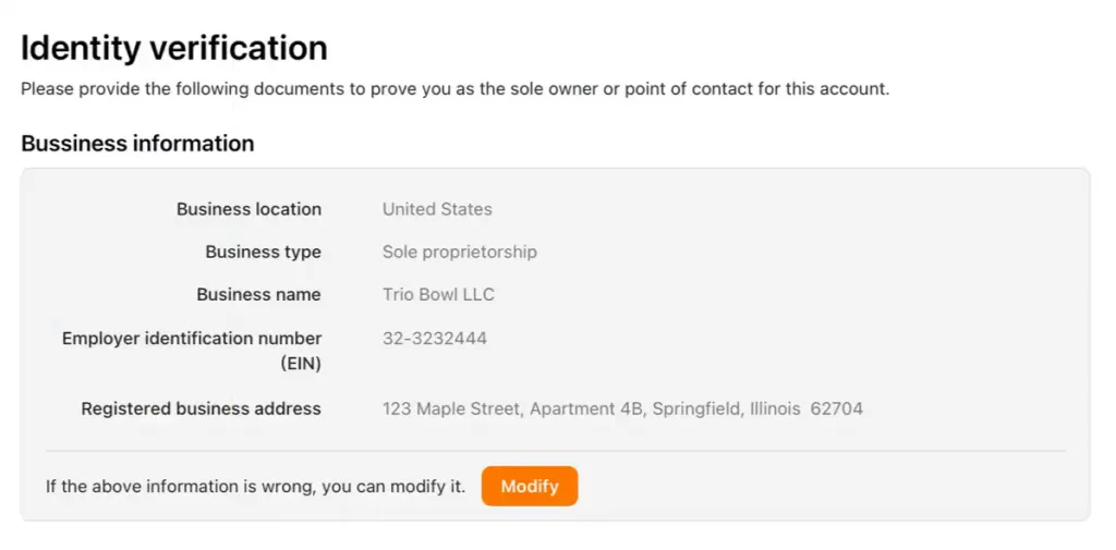 identity verification