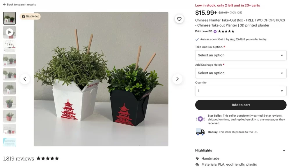 Focus on product details