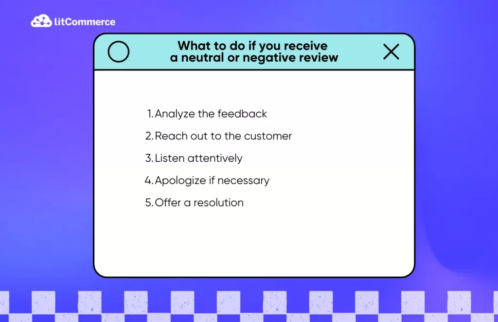 What to do if you receive a neutral or negative review