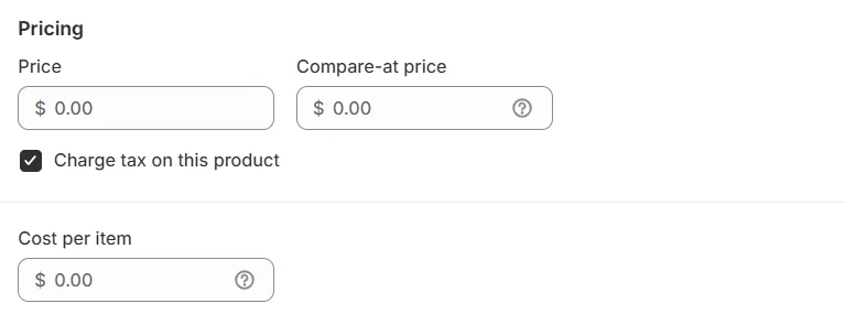 add shopify pricing