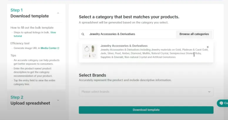 select category