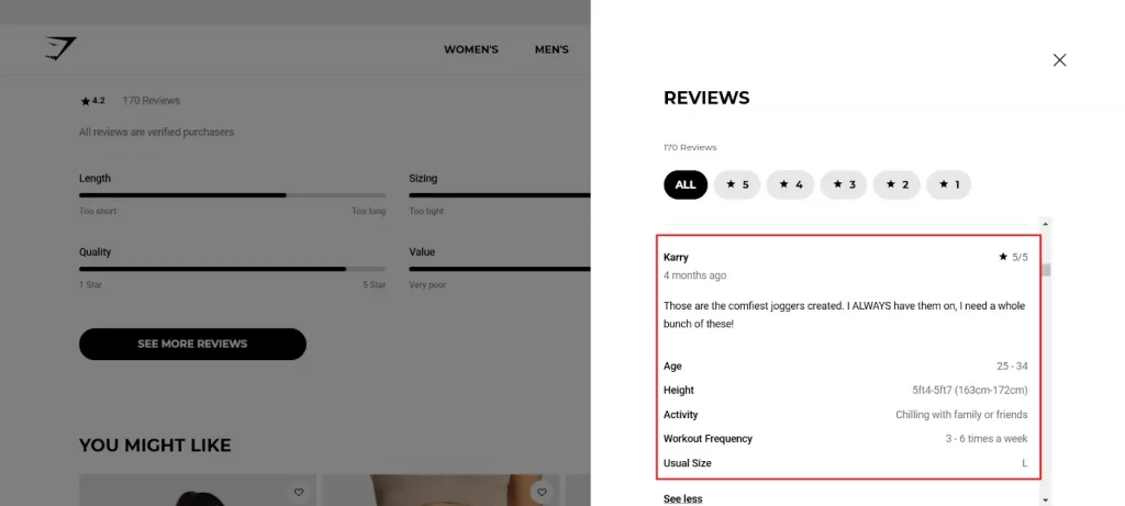 GymShark tool to add reviews to Shopify stores