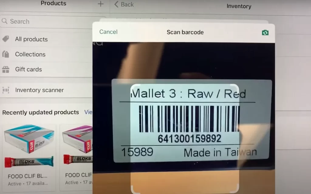 import product to shopify using bar code