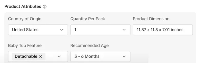 product attributes