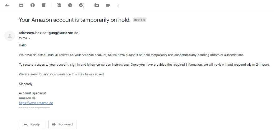 Amazon account on hold4 amazon on hold email