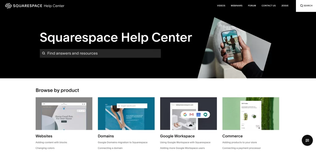 Squarespace help center - Shopify vs Squarespace