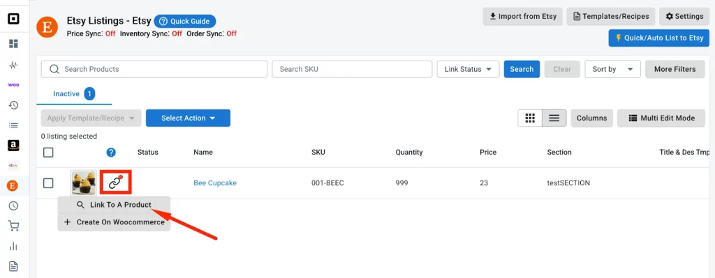 How to integrate WooCommerce to Etsy23 Manually link listings on LitCommerce