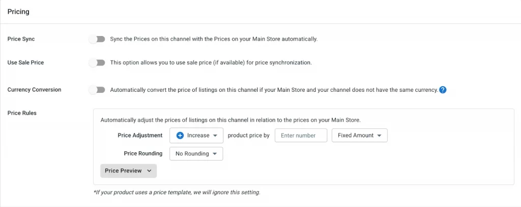 How to integrate WooCommerce to Etsy26 1 Price synchronization options on LitCommerce