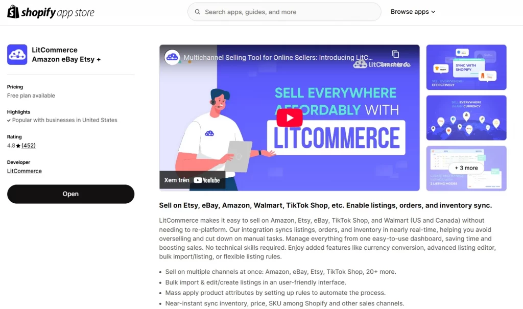 LitCommerce - One of the best Shopify marketplace apps