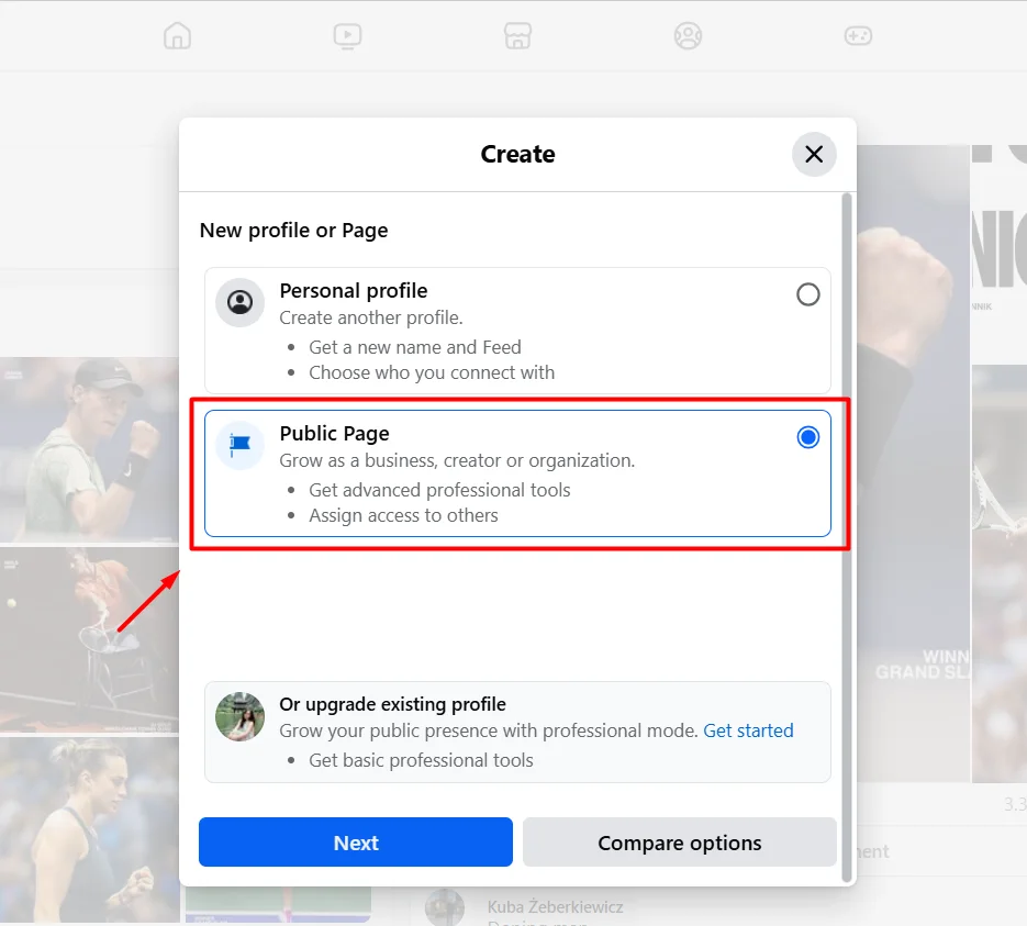 Choose-public-page