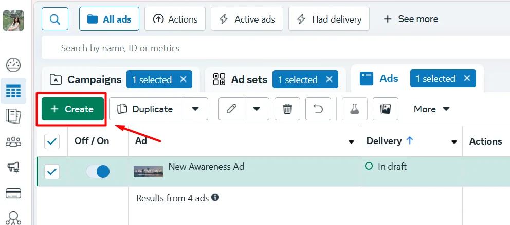 Create an ads campaign for your Facebook Page