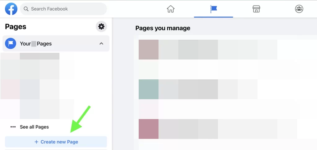 Click on Create New Page.