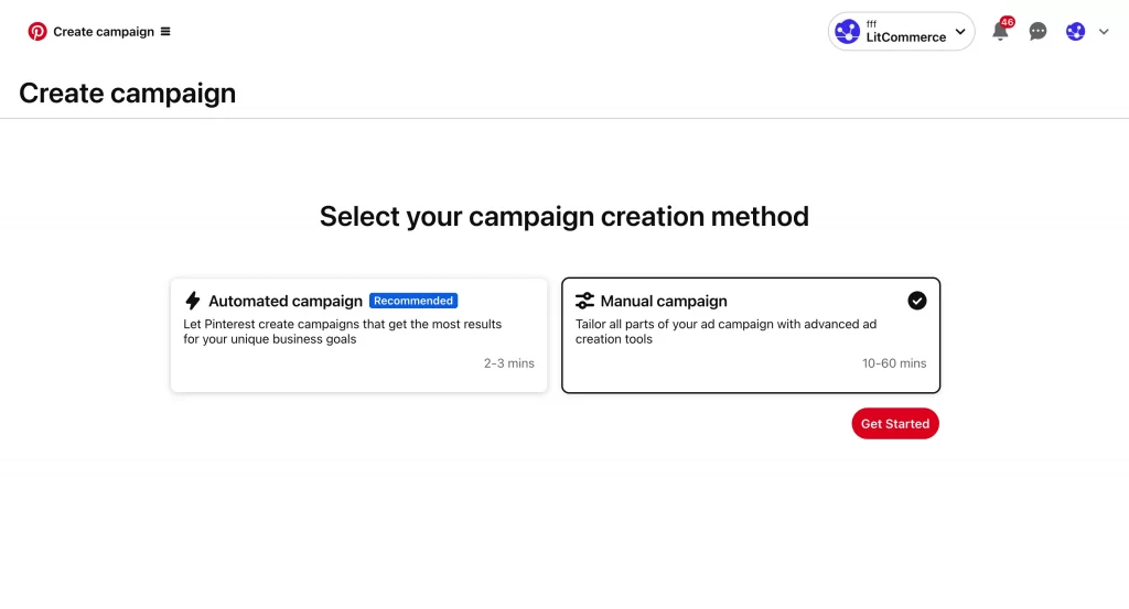 choose campaign creation method