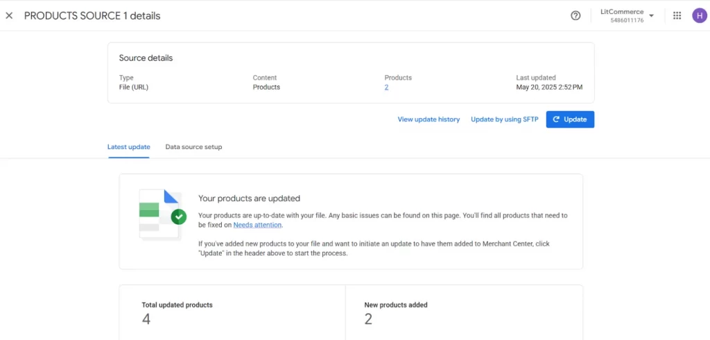 Your product feed are successfully uploaded to Google Merchant Center