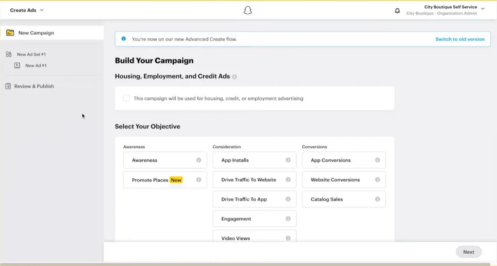 how to create snapchat ads