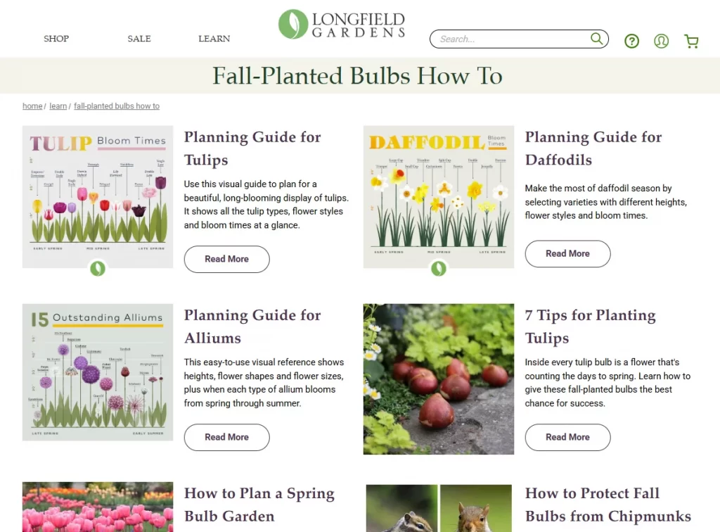 The blog about Fall-planted bulbs from LongField Gardens.