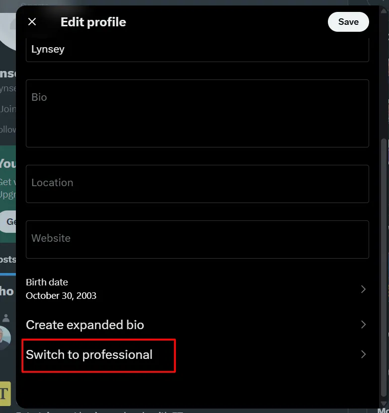 switch to professional