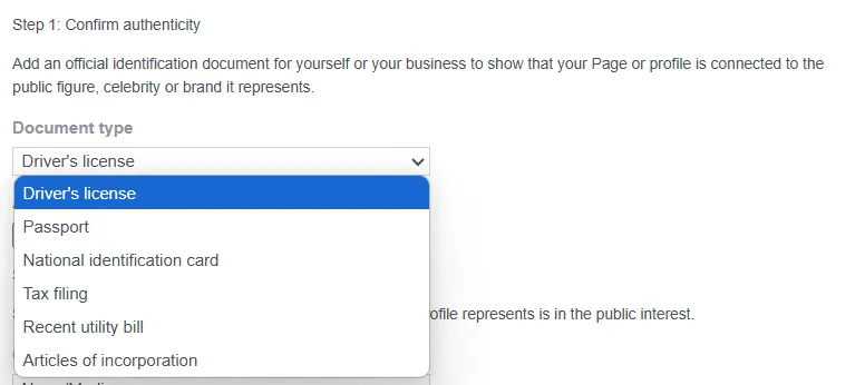upload identity documentation