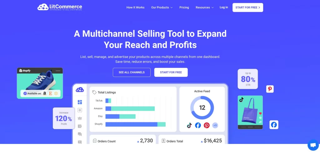 LitCommerce for managing multiple Etsy shops