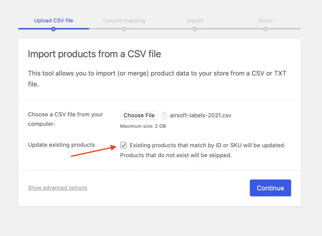 WooCommerce CSV import 21