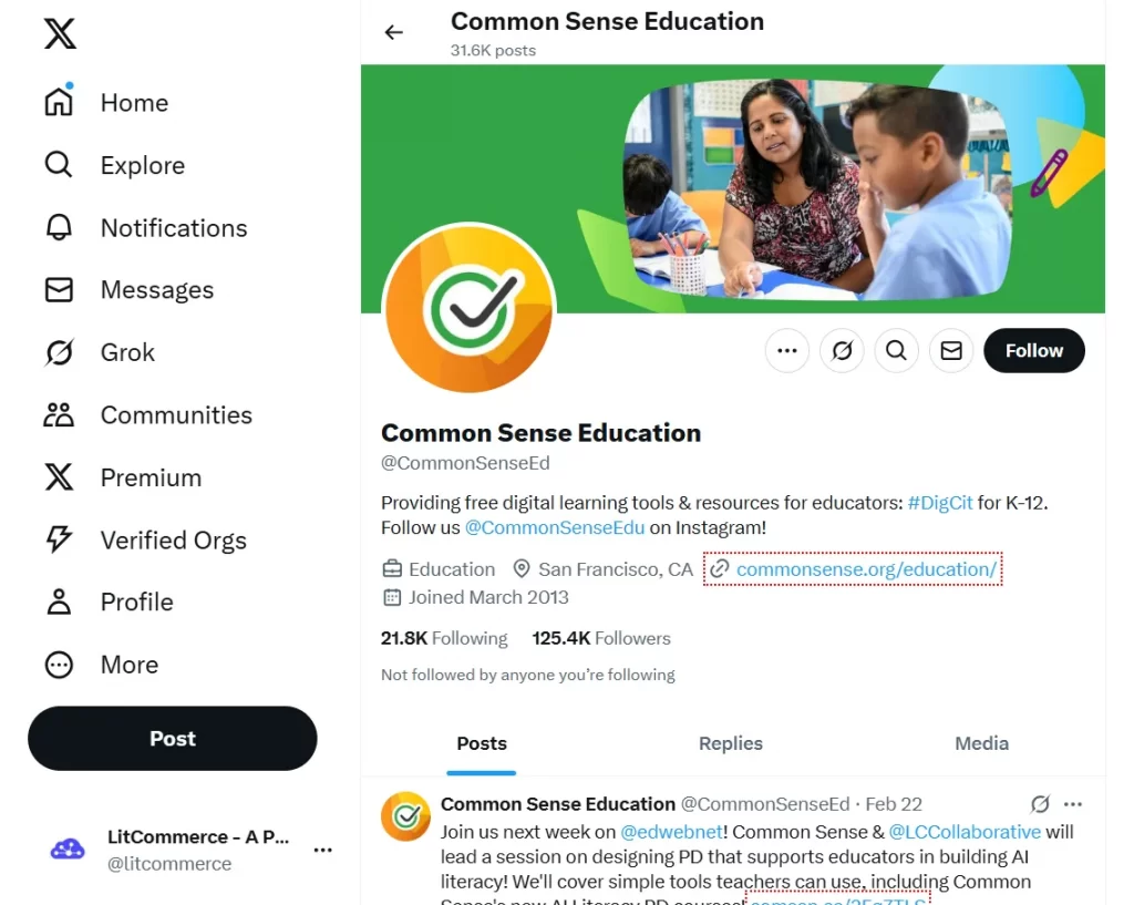 Best time to post on X for education