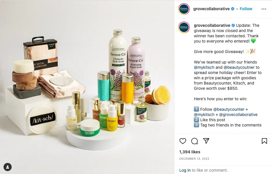 run giveaway on instagram
