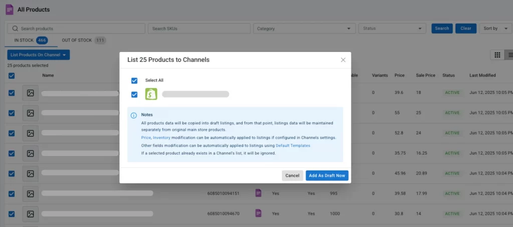 Choose Shopify from the list 