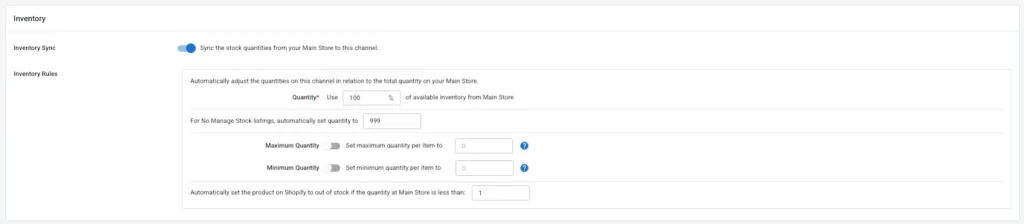Set up inventory sync for your Shopify store