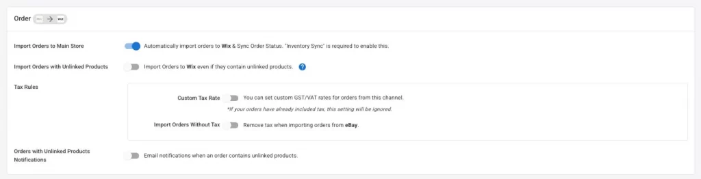 Wix eBay integration 22 Order synchronization