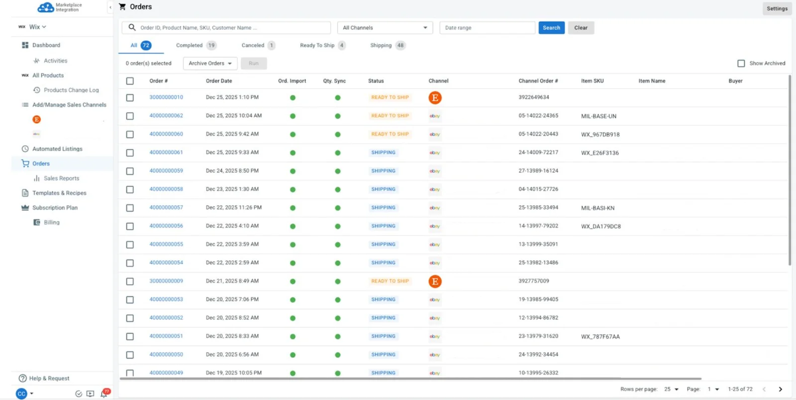 Wix eBay integration 24 Wix eBay integrated order flow