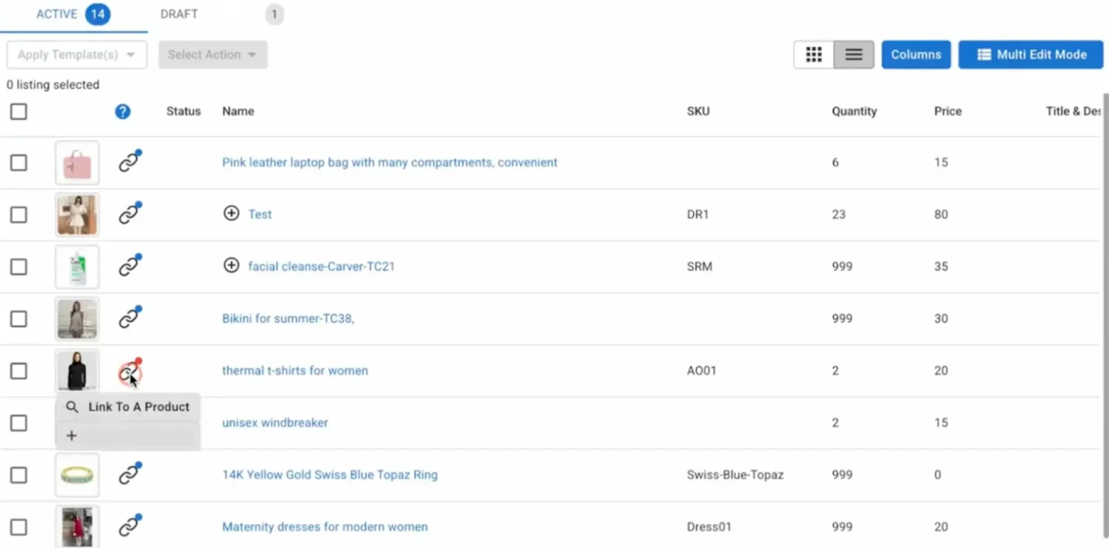 Wix eBay integration17 Link to product on WooCommerce