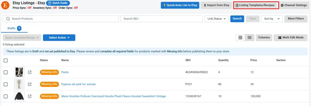 etsy listing template recipe etsy listing template recipe