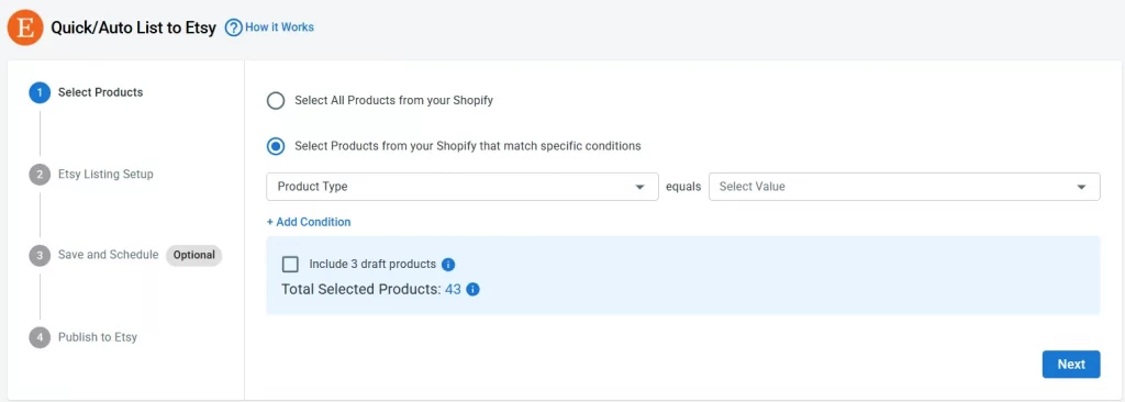 select products to publish on etsy select products to publish on etsy